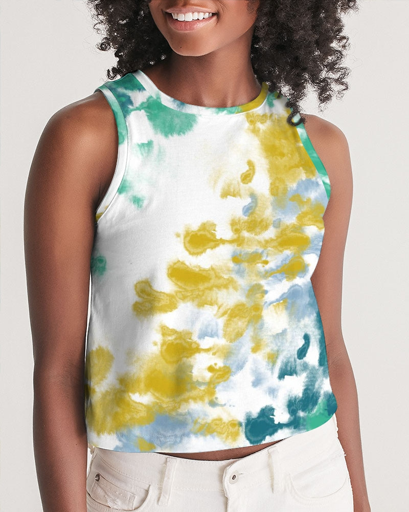 Ink Stains Women's Cropped Tank - UpString Apparel