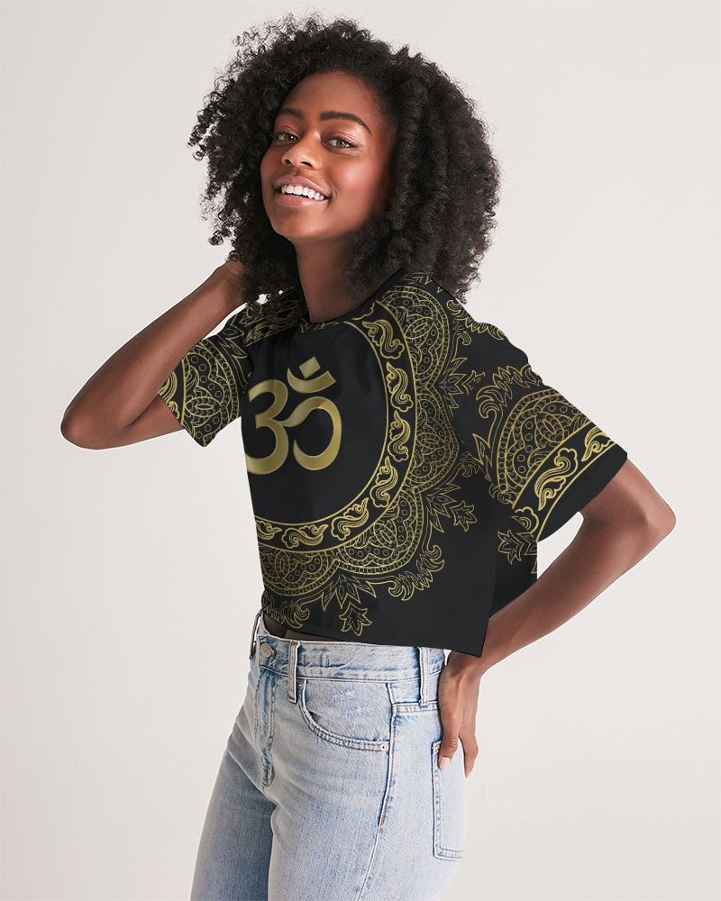 OM Women's Lounge Cropped Tee - UpString Apparel