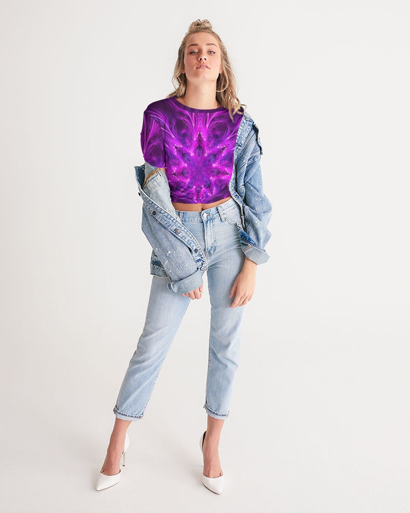 Cosmic Women's Twist-Front Cropped Tee - UpString Apparel