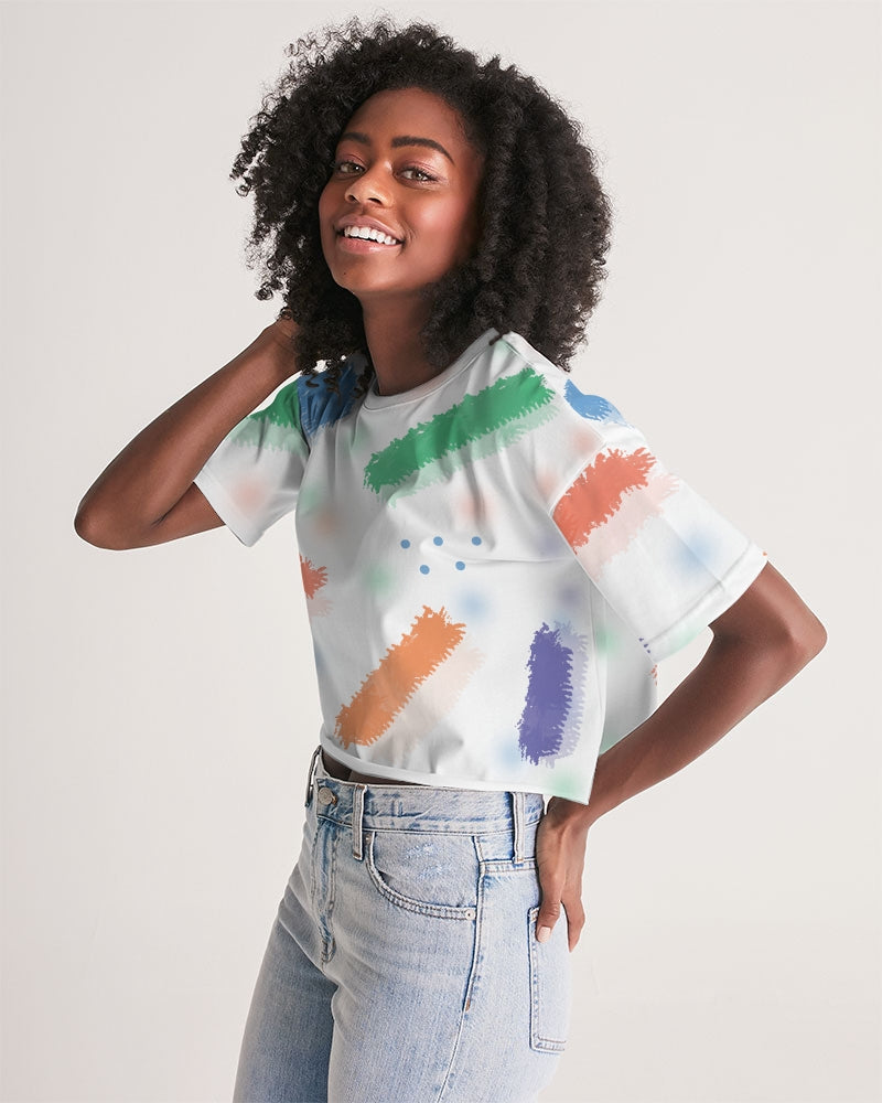 Gummy Worms Women's Lounge Cropped Tee - UpString Apparel