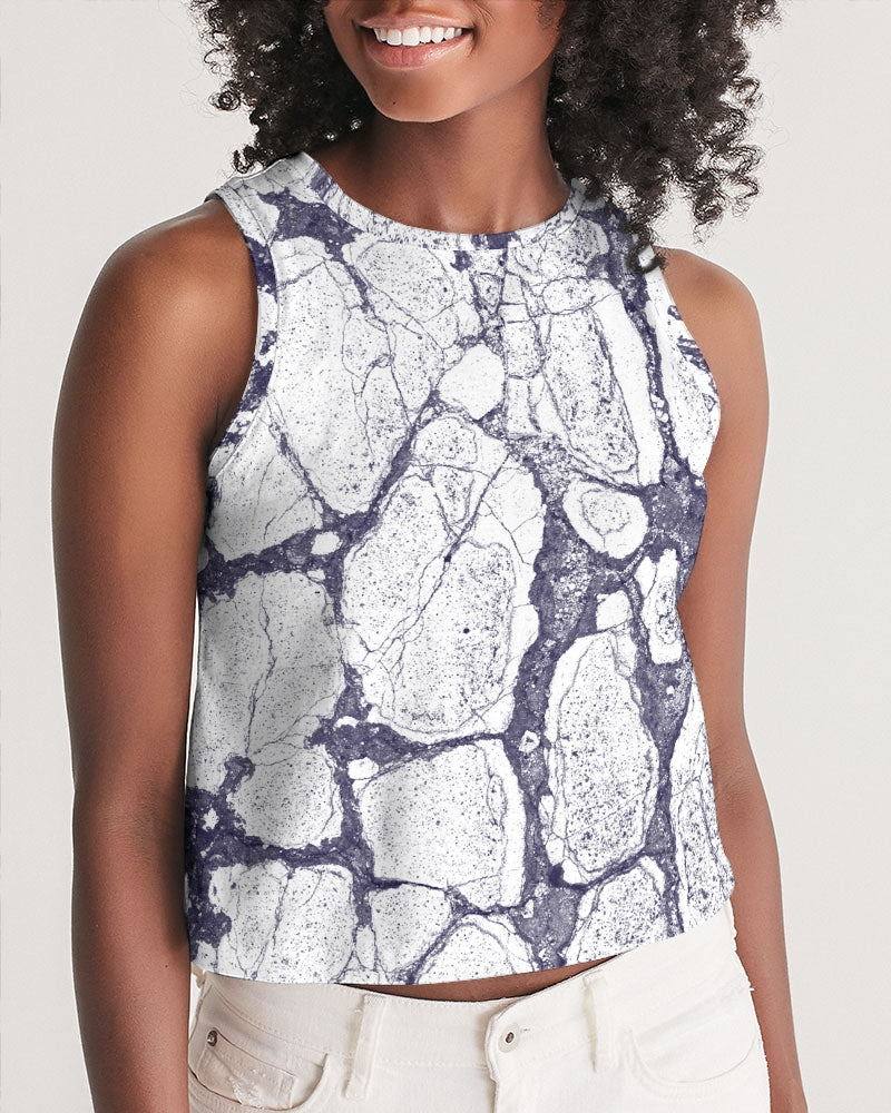 Melting Glaciers Women's Cropped Tank - UpString Apparel