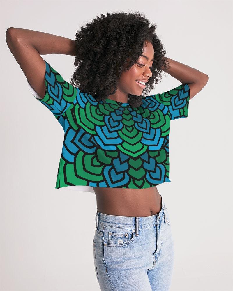 Save the Turtles! Women's Lounge Cropped Tee - UpString Apparel