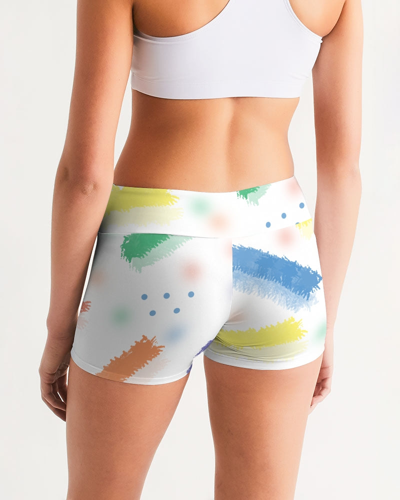 Gummy Worms Women's Mid-Rise Yoga Shorts - UpString Apparel