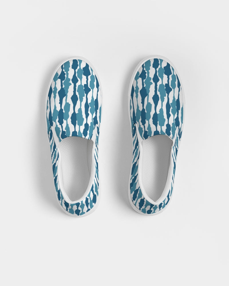 Bandhani Tie Dye - Blue Women's Slip-On Canvas Shoe - UpString Apparel